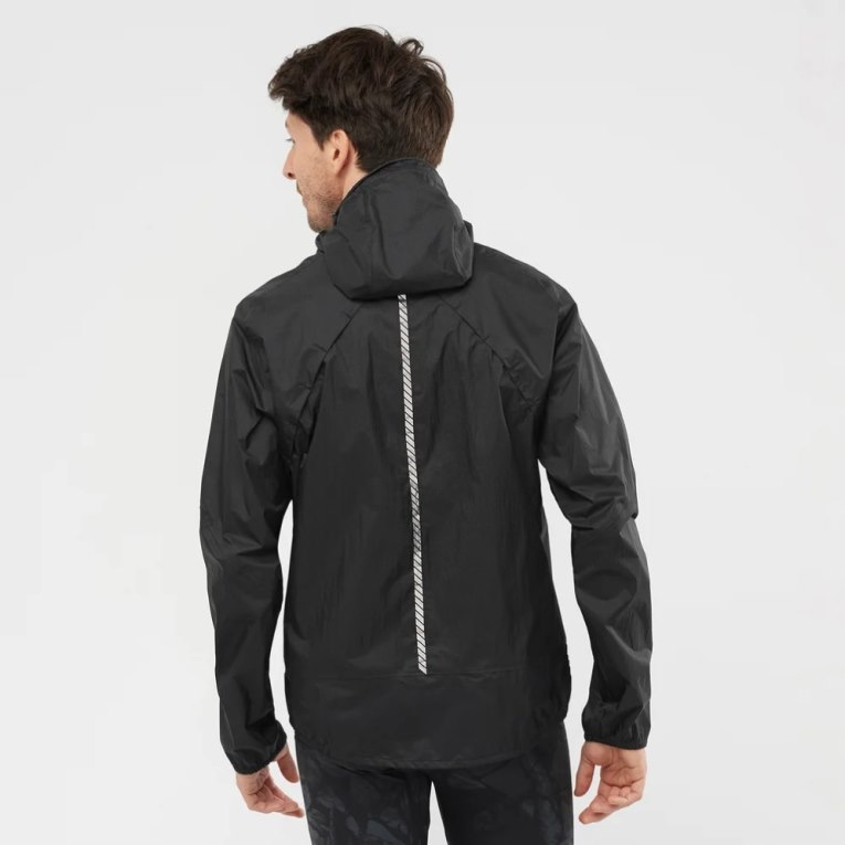 Black Salomon Bonatti Waterproof Men's Shell Jackets | IE QR4387